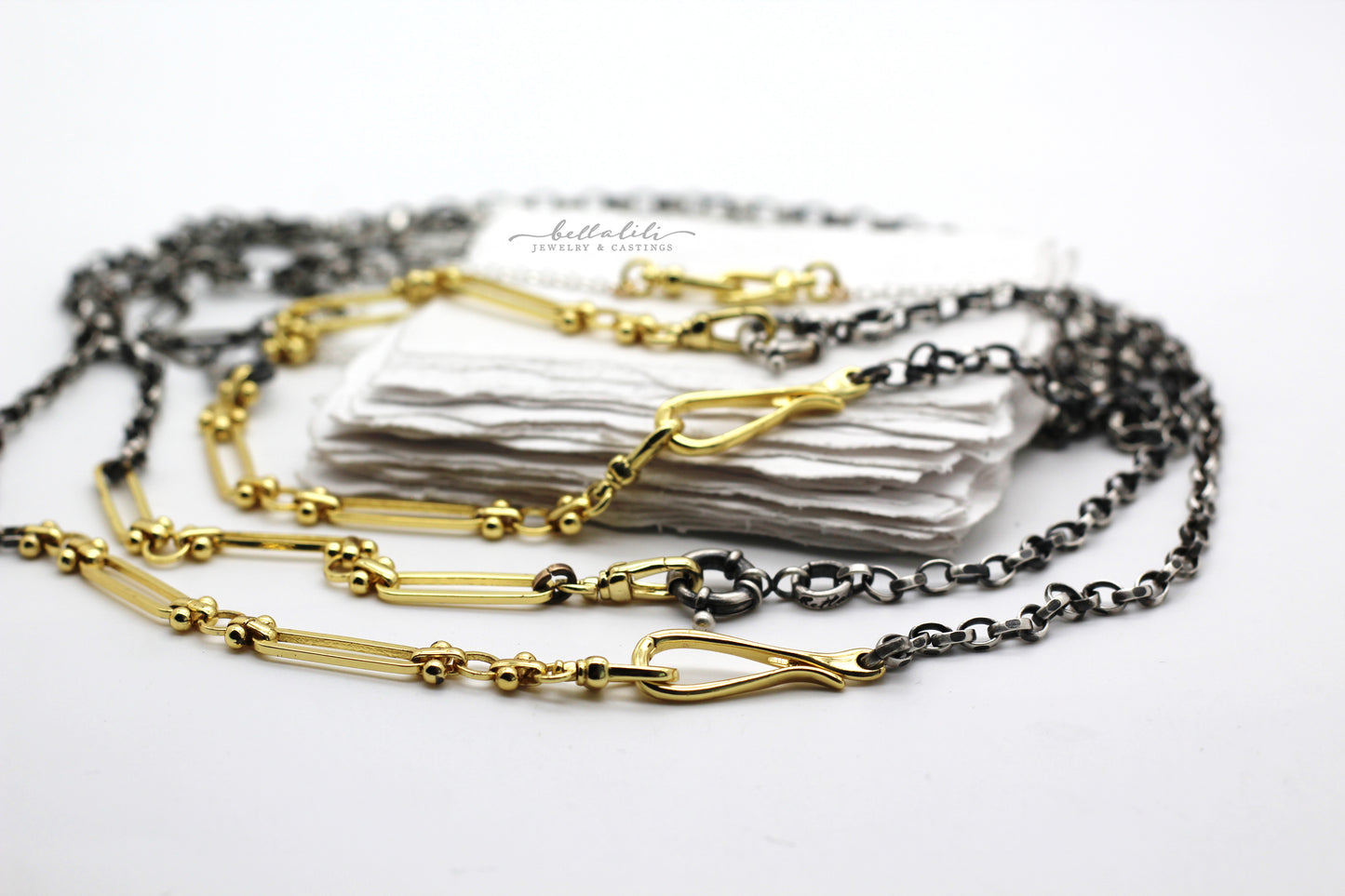 18", 20", or 22" Silver & Gold Chunky Chain