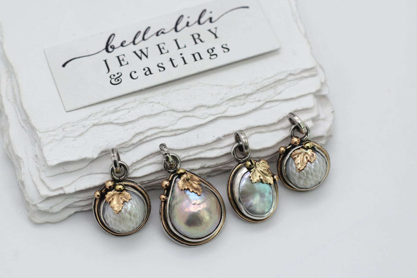 Pearl Fruit, Gold & Sterling Silver Charm