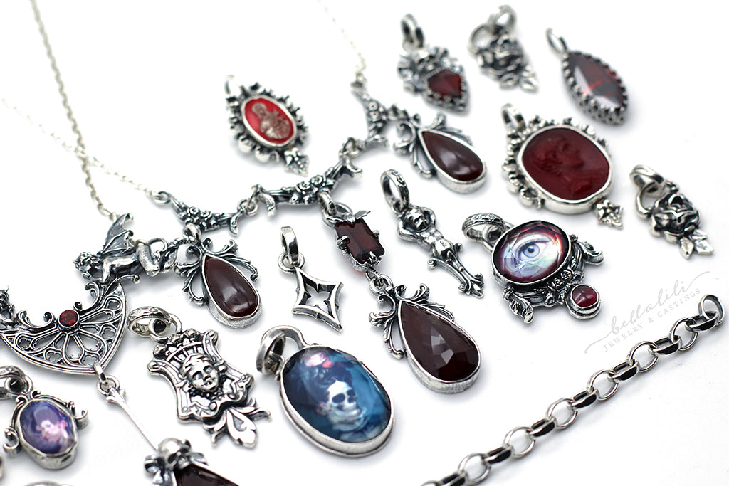 Dark Gift, House of Garnet, Sterling Silver handmade Jewelry