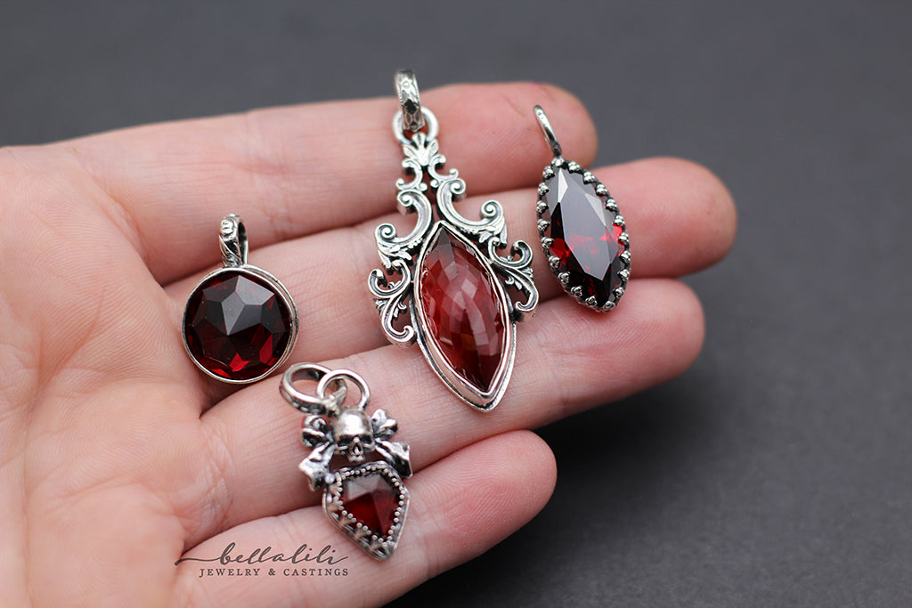 Dark Gift, House of Garnet, Sterling Silver handmade Jewelry