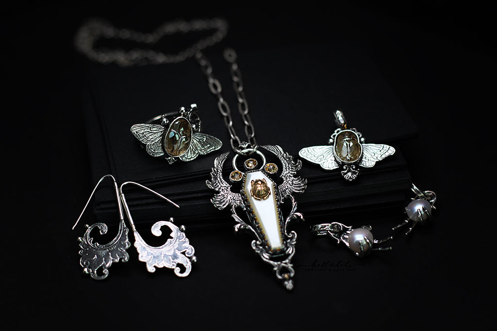 Aetherwing, Sterling Silver & Crystal Pendant