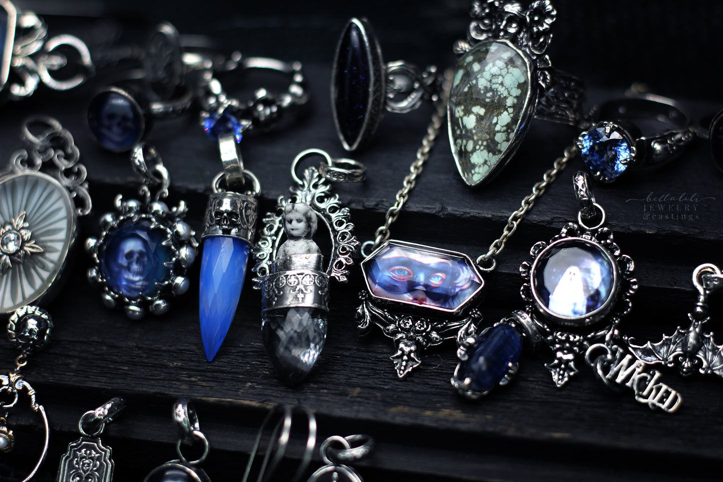 Blue Masquerade, Noble Dead, Pendant Sterling Silver