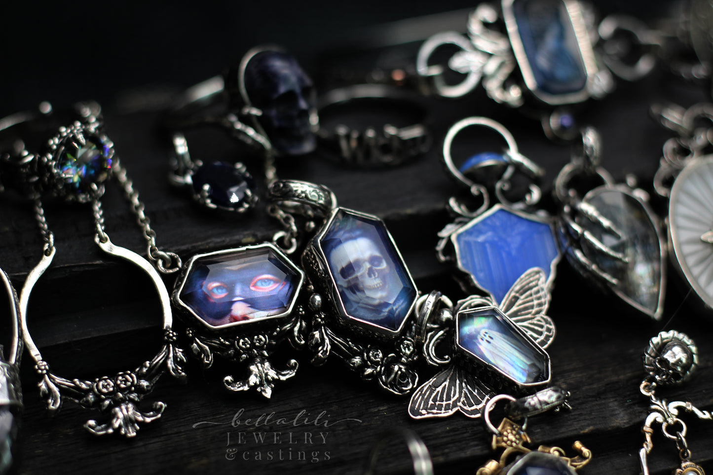 Blue Masquerade, Noble Dead, Pendant Sterling Silver
