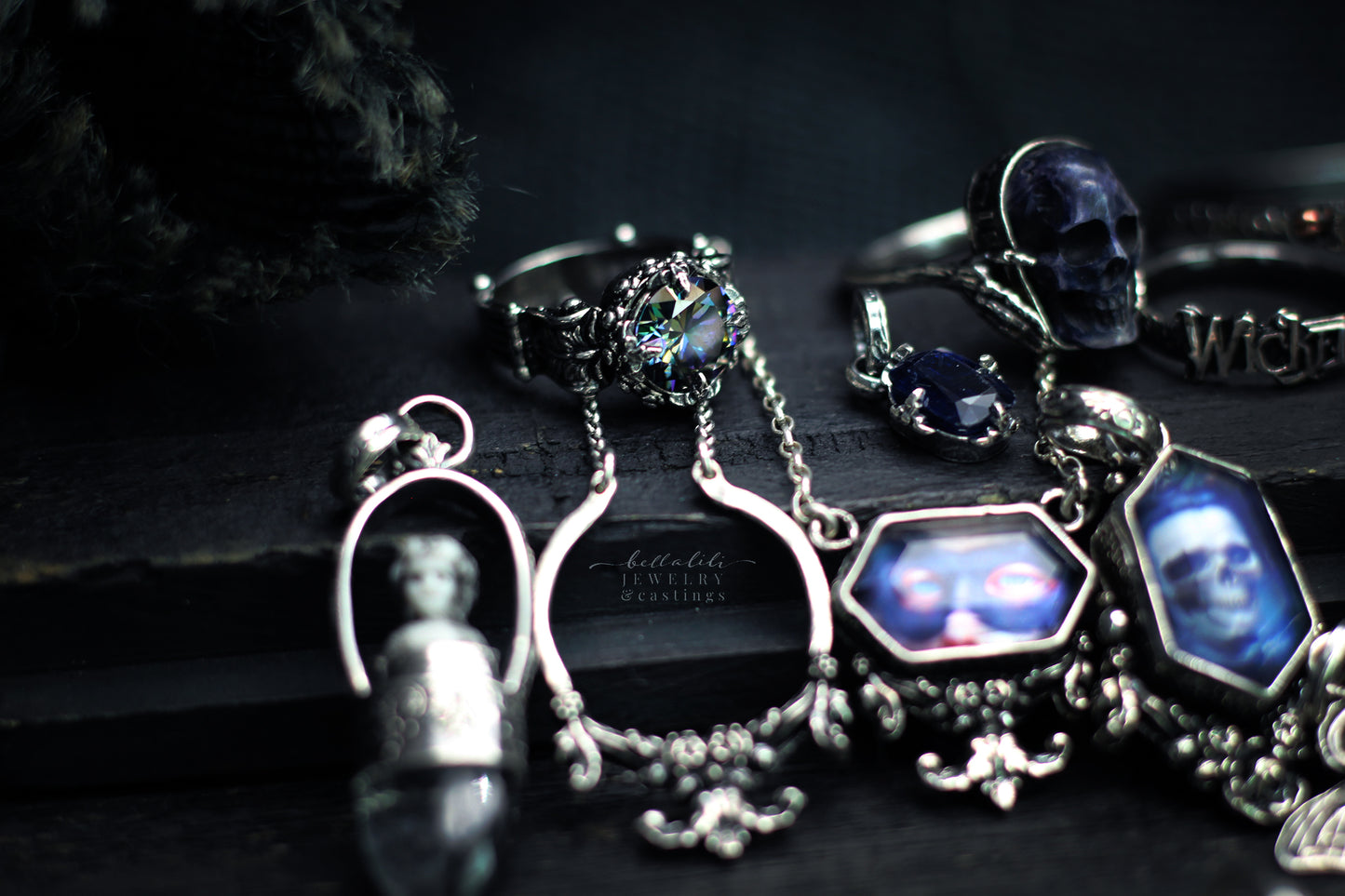 2ct Midnight Ring, Sterling Silver