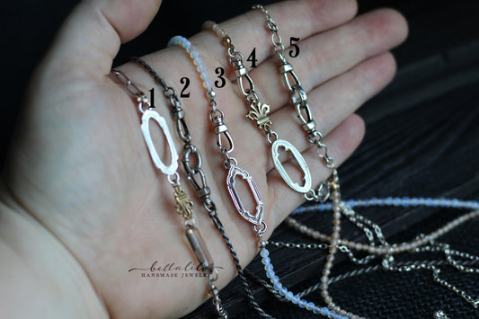 18" to 26" Necklaces, Sterling Silver