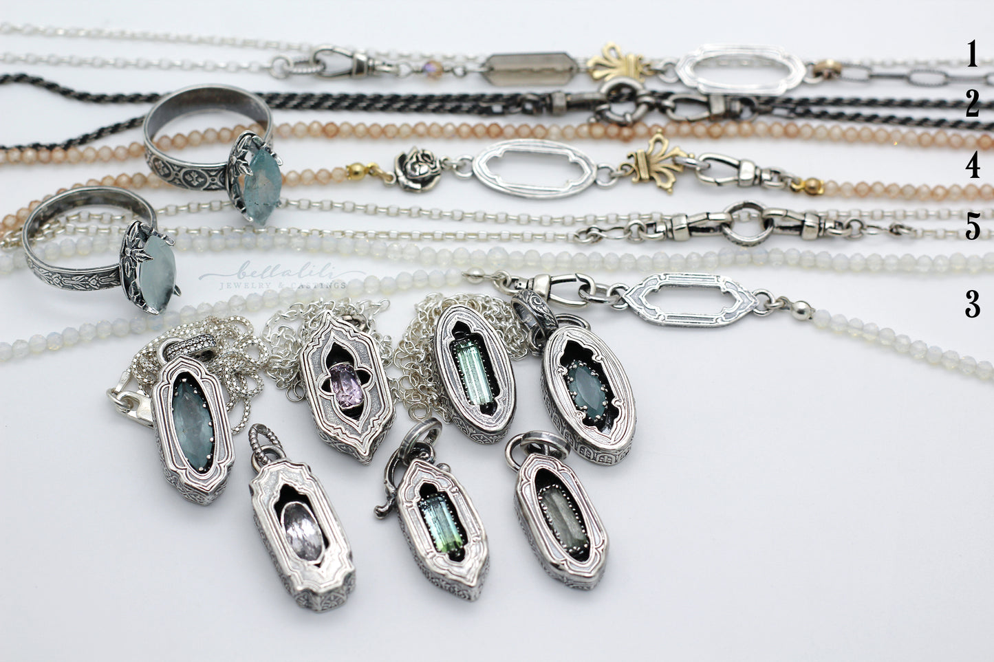 18" to 26" Necklaces, Sterling Silver