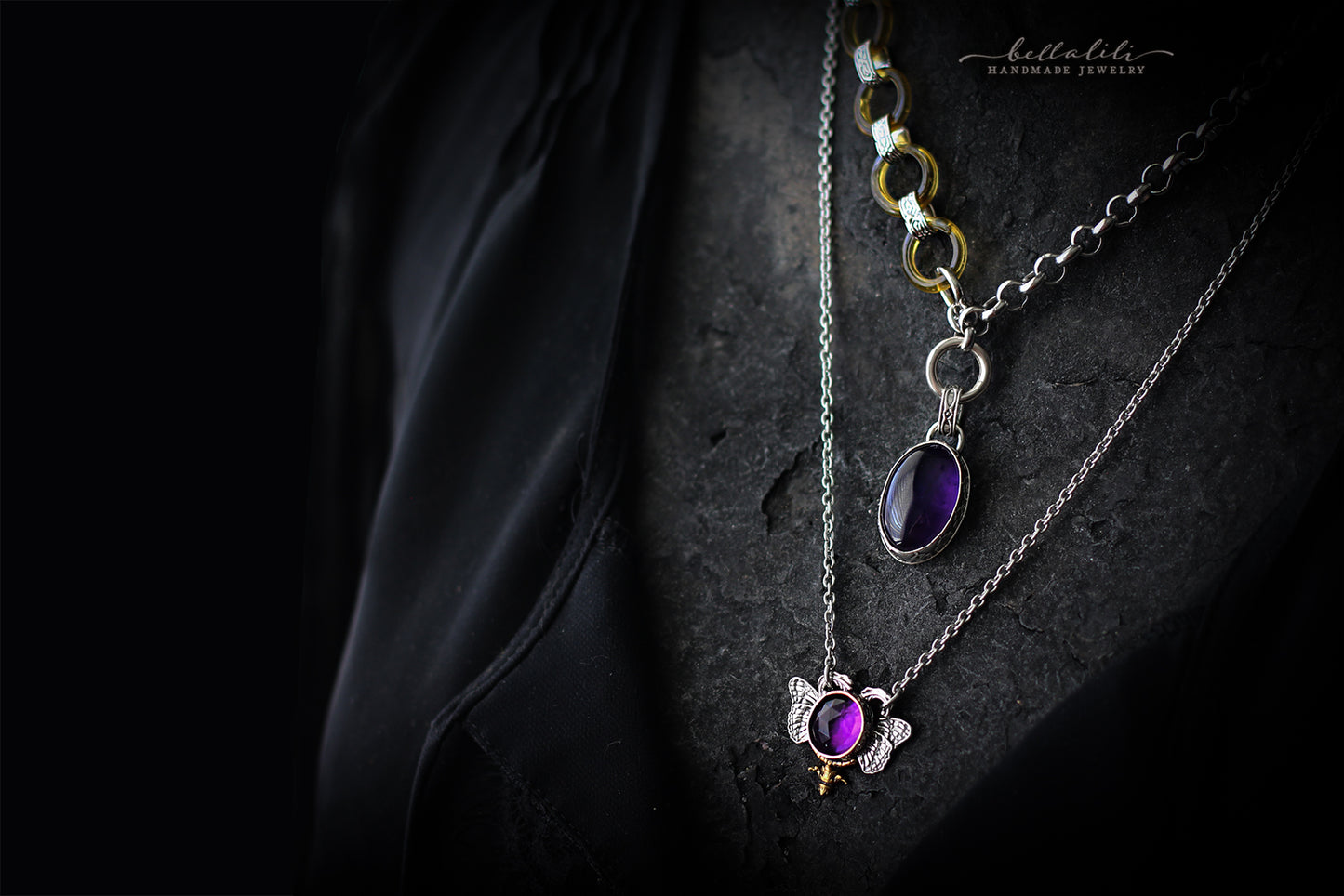 Aetherwing Mini, Amethyst Butterfly Sterling Silver