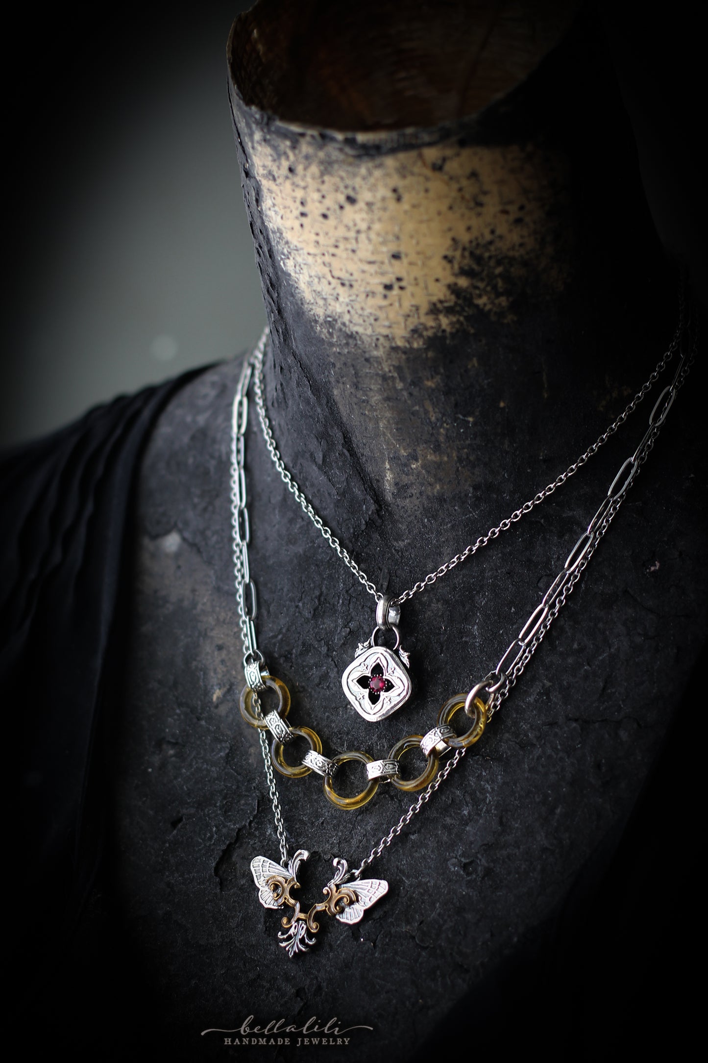 Golden Aetherwing, Butterfly Necklace