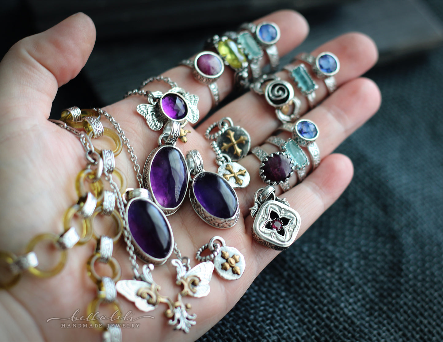 Aetherwing Mini, Amethyst Butterfly Sterling Silver