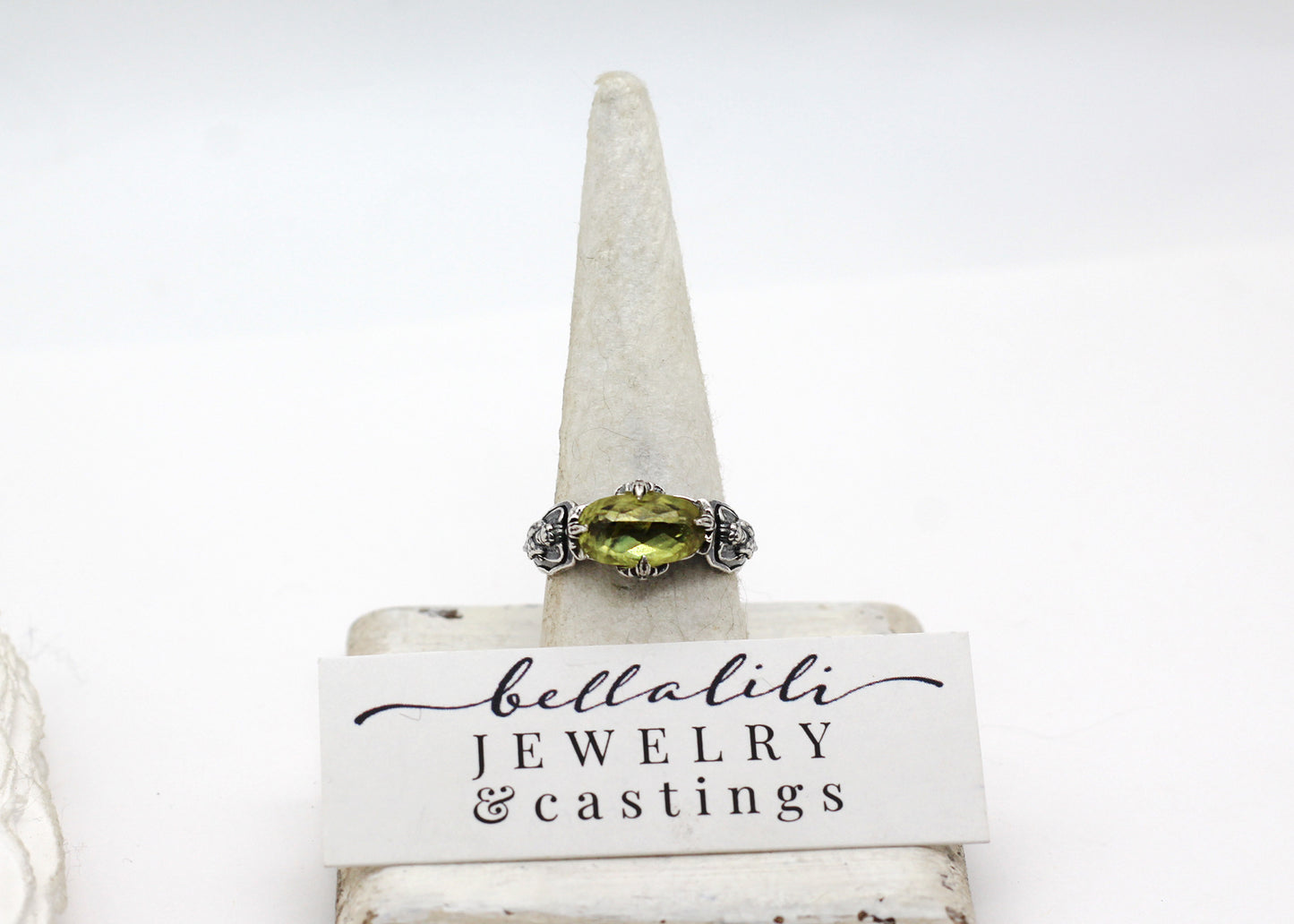 Sphene Oracle Ring, Sterling Silver