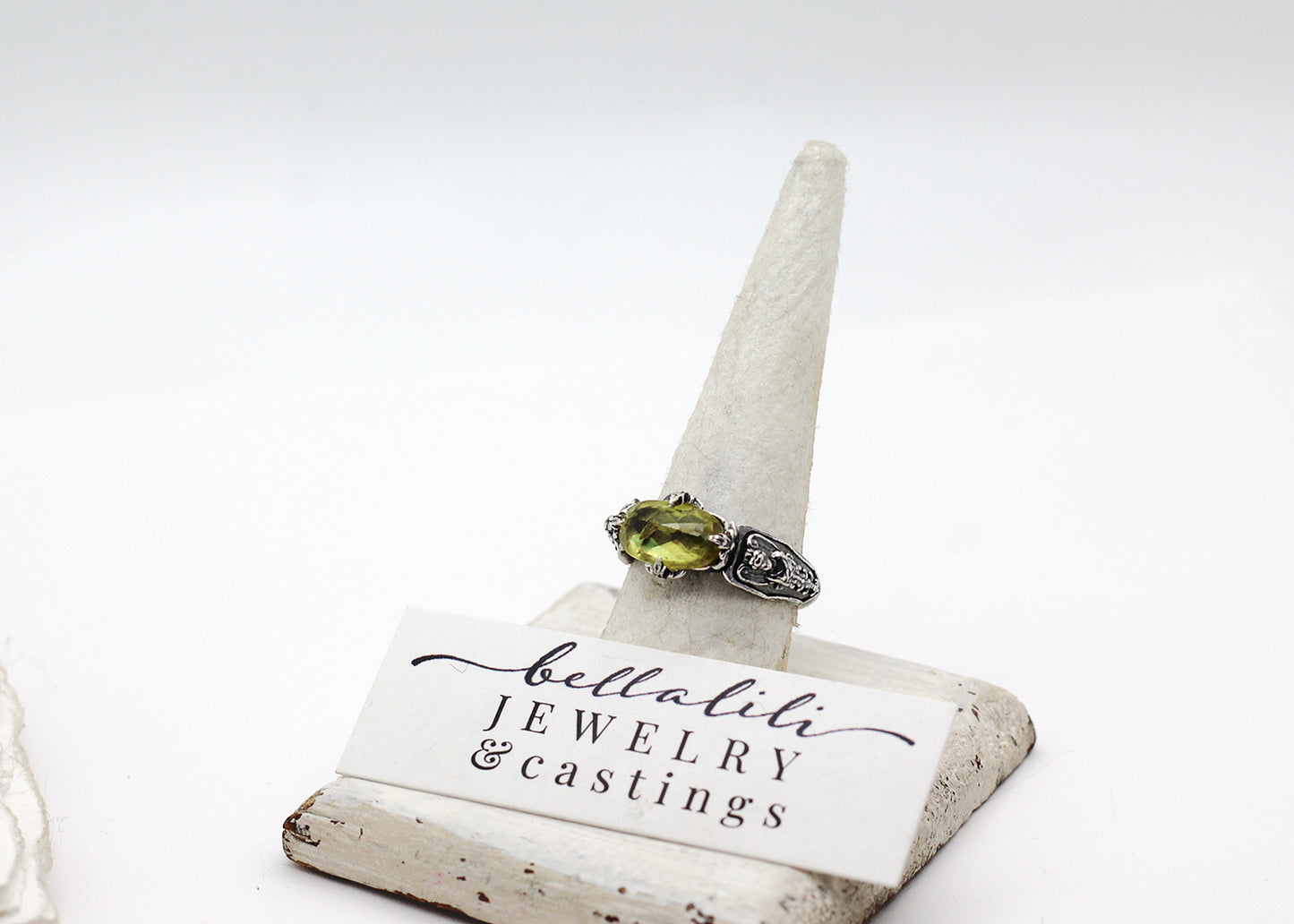 Sphene Oracle Ring, Sterling Silver