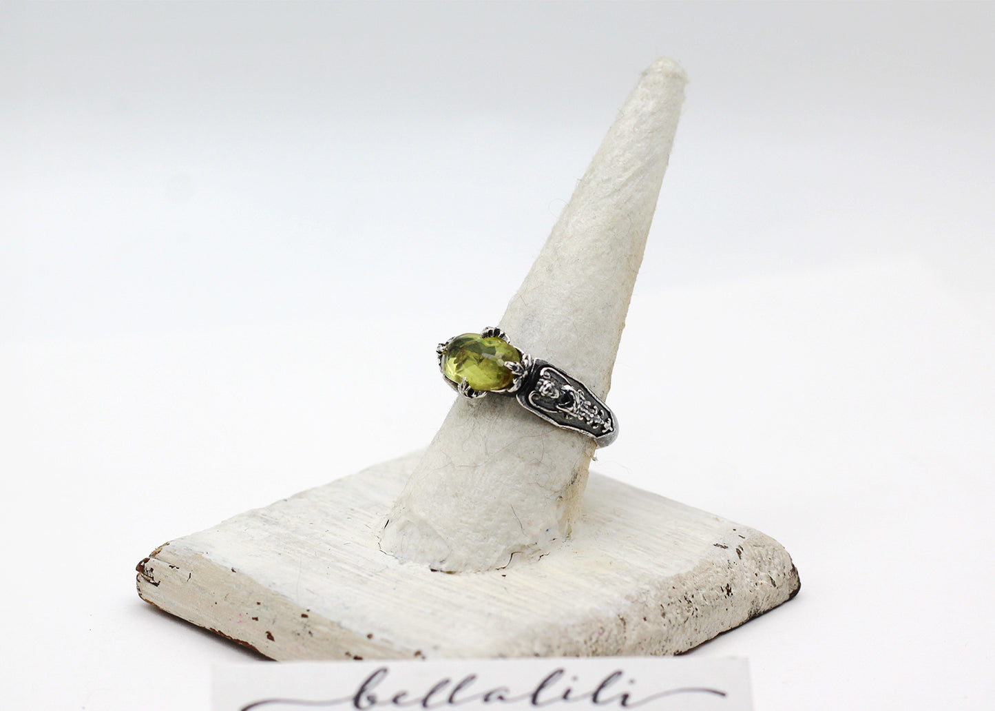Sphene Oracle Ring, Sterling Silver
