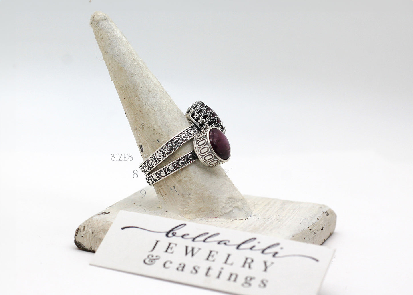 Burgundy Oath Ring, Star Ruby & Sterling