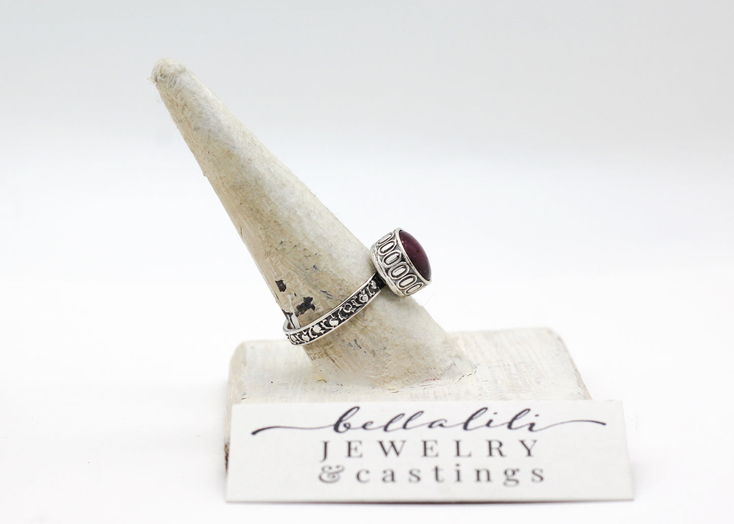 Burgundy Oath Ring, Star Ruby & Sterling