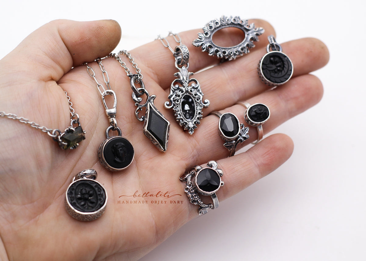 Haggatha No1, Sterling Silver Mourning Pendant