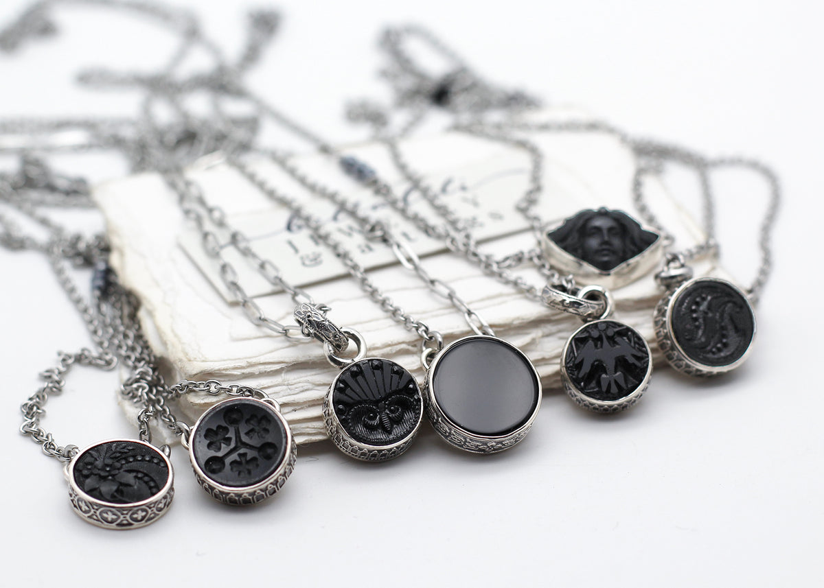 Morrigan, Sterling Silver Mourning Necklace