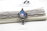 Rose Opal Pendant, House of Libra Collection, Opal Doublet Pendant and Sterling Silver Art Nouveau