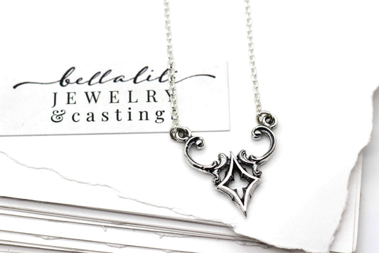 Hesperia, Gothic Star Sterling Necklace