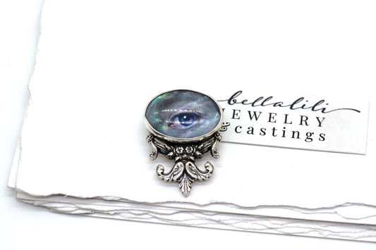 Lover's Eye, Antique reproduction Sterling silver Necklace