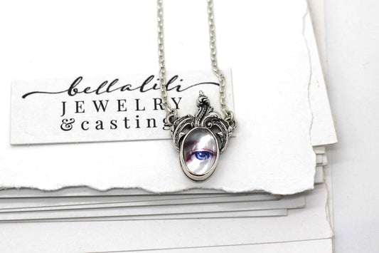 Lover's Eye, Antique reproduction Sterling silver Necklace