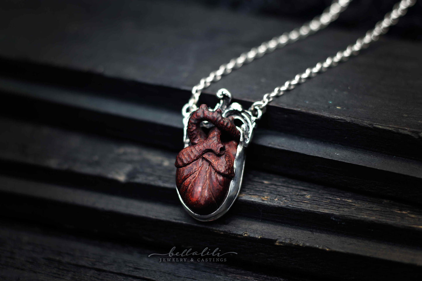 MTO, Bloodwood, Bloodwine Series, Dark Art Nouveau Sterling Silver