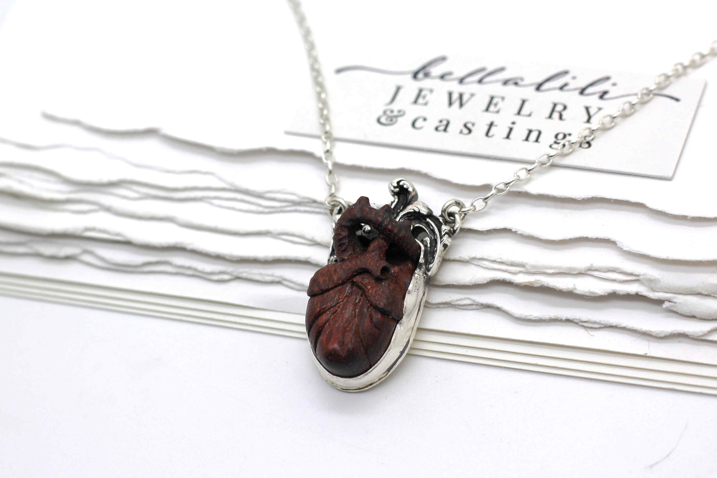 MTO, Bloodwood, Bloodwine Series, Dark Art Nouveau Sterling Silver