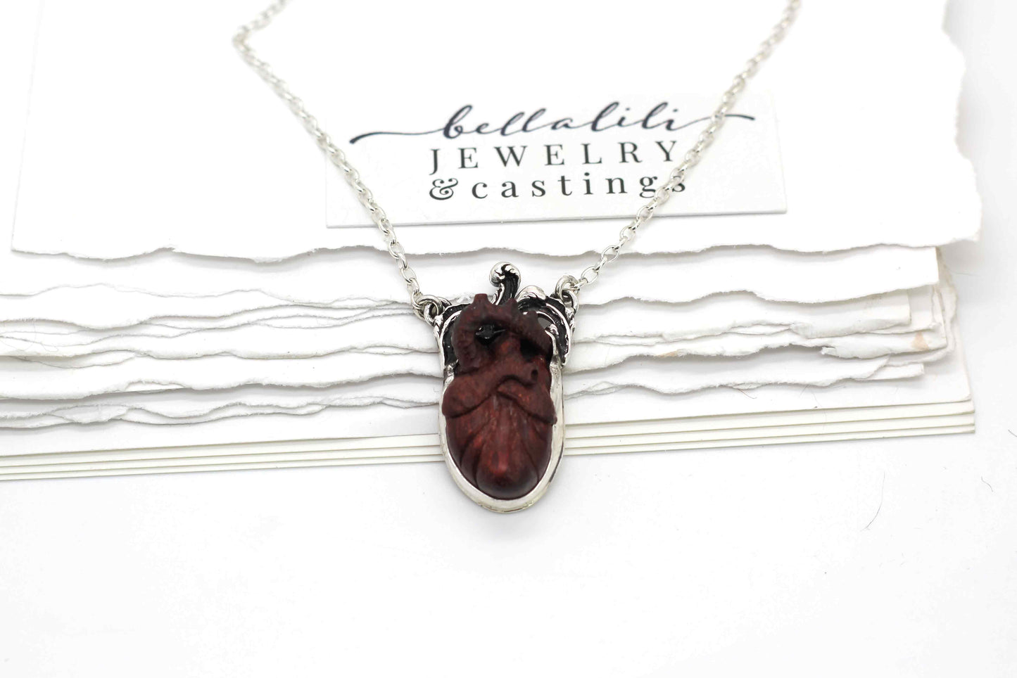 MTO, Bloodwood, Bloodwine Series, Dark Art Nouveau Sterling Silver