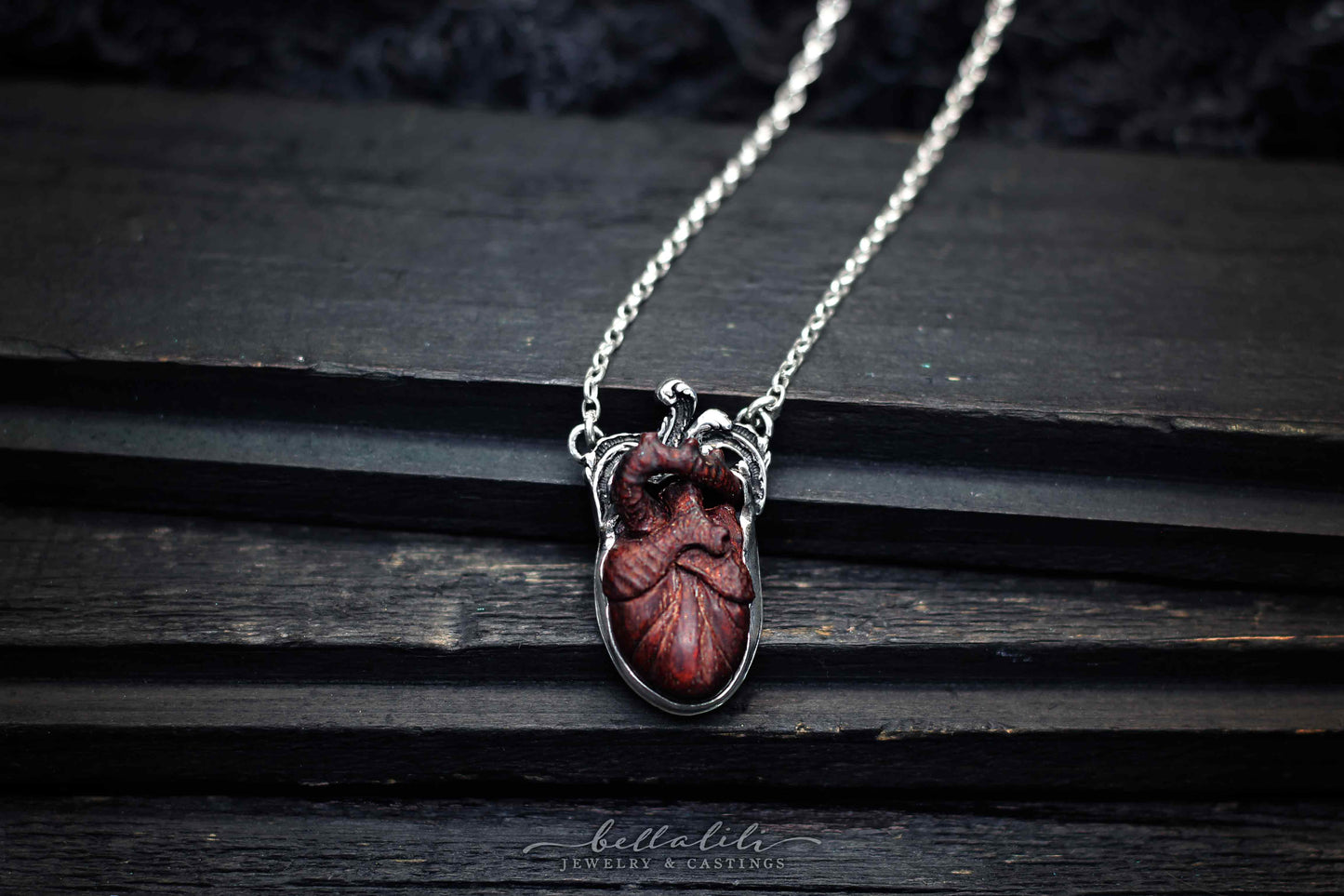 MTO, Bloodwood, Bloodwine Series, Dark Art Nouveau Sterling Silver