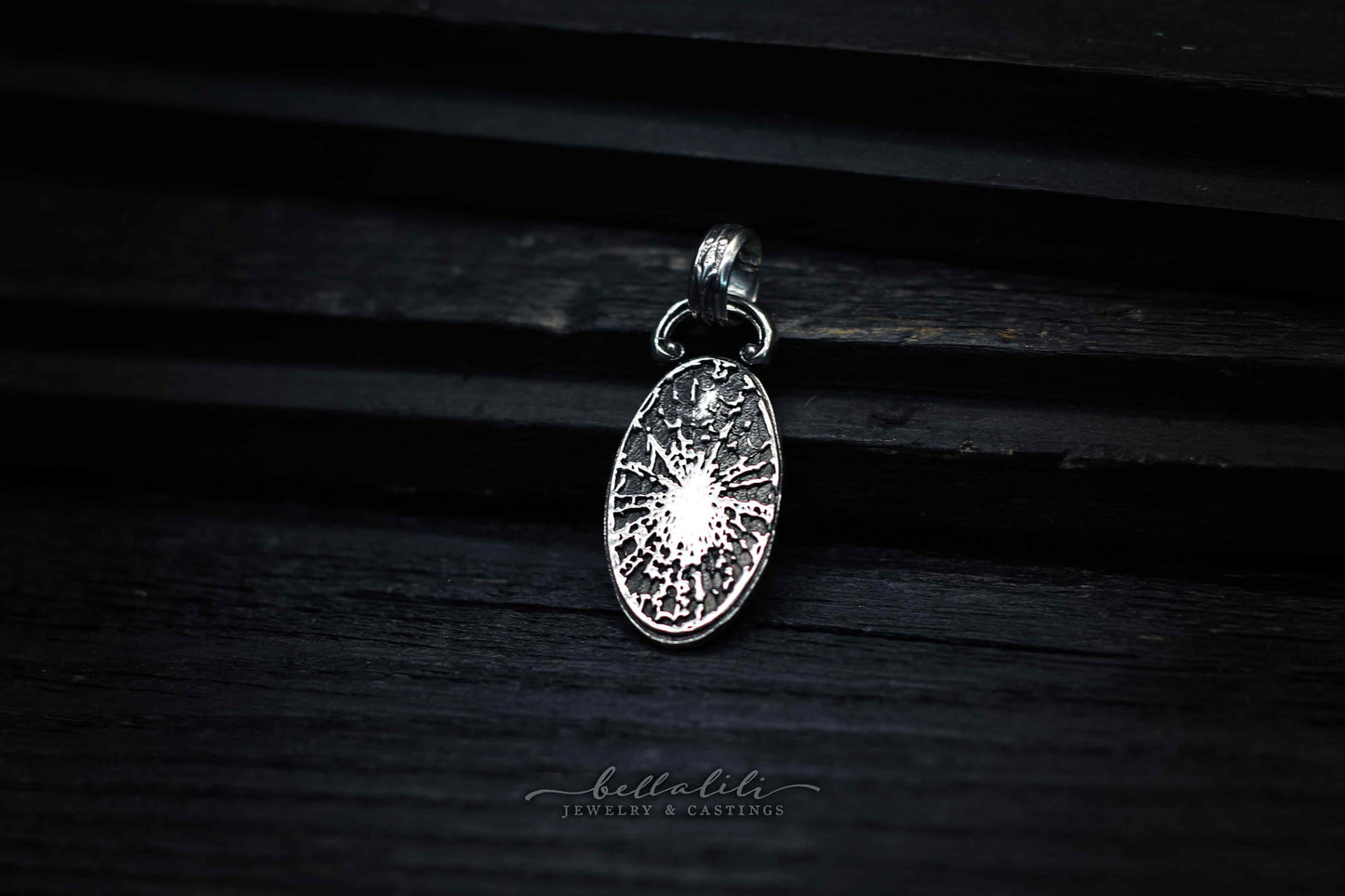 Weaver, Pendant Dark Art Nouveau Sterling Silver