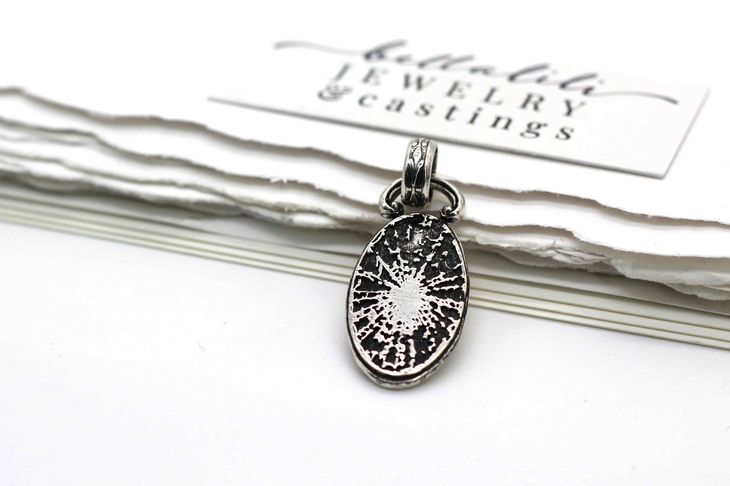 Weaver, Pendant Dark Art Nouveau Sterling Silver