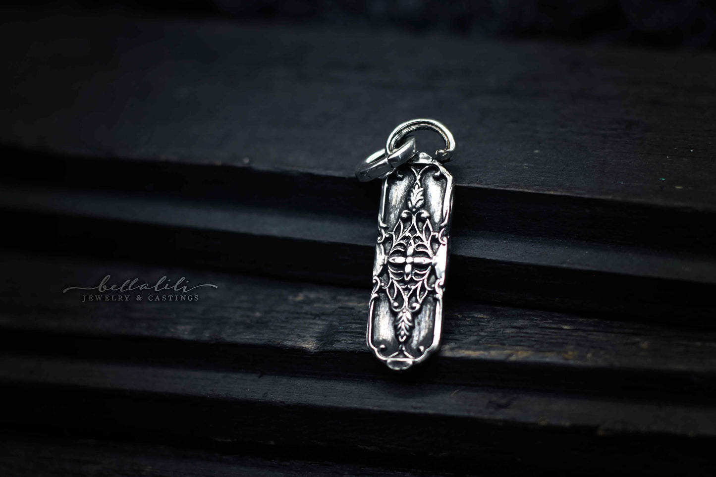 Imogene, Pendant Dark Art Nouveau Sterling Silver