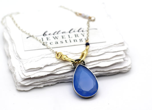 Blue Opalite Enchantress, Sterling Necklace