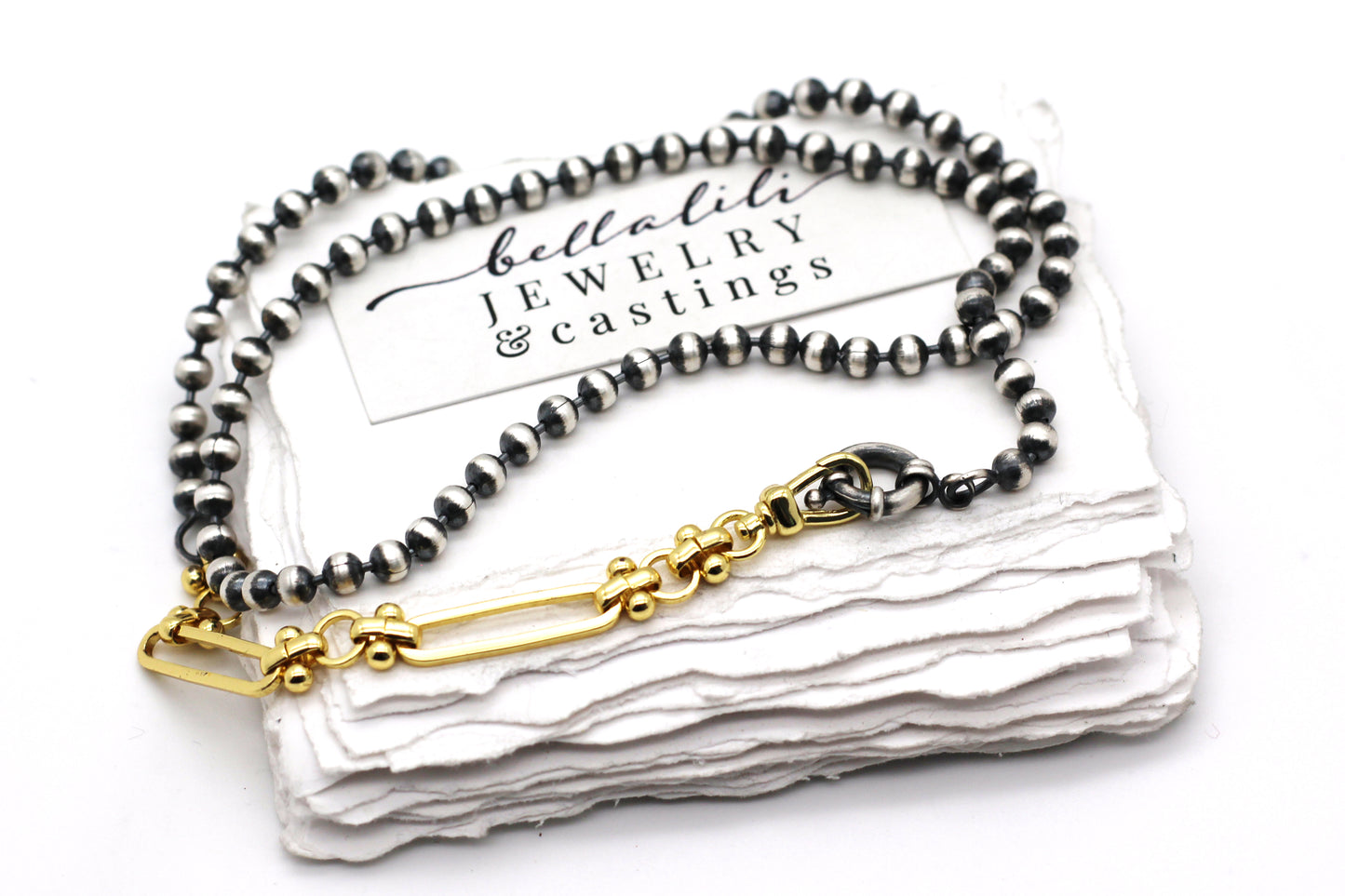 20" Silver & Gold Ball Chain