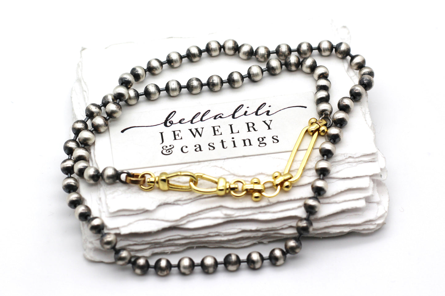 20" Silver & Gold Ball Chain