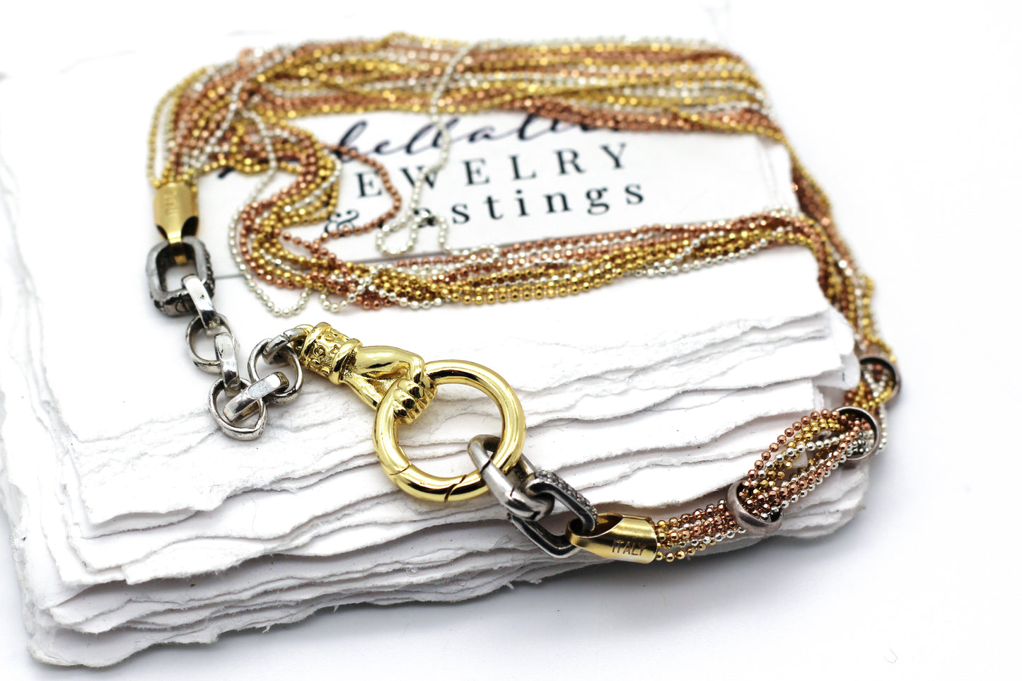 18" Silver & Gold multi strand Chain