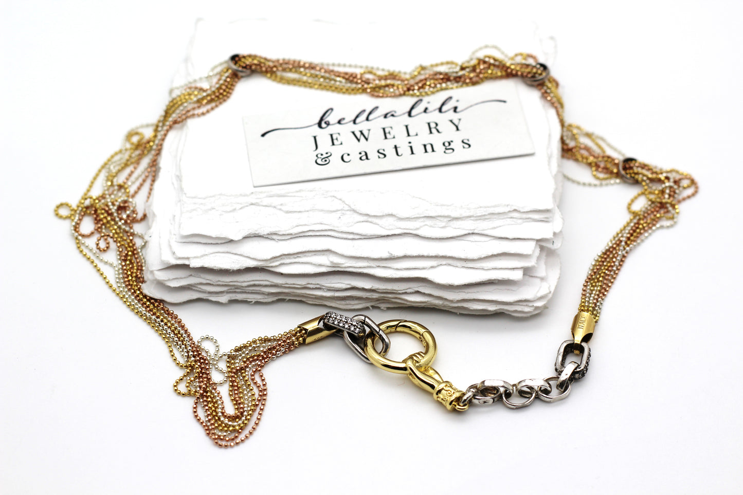 18" Silver & Gold multi strand Chain