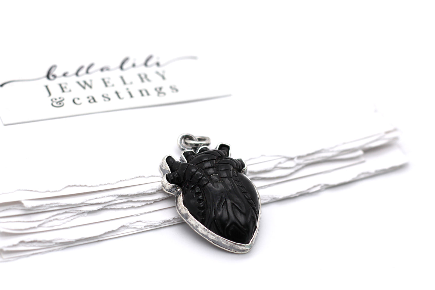 Black Hearted Fool, Pendant, Sterling Silver