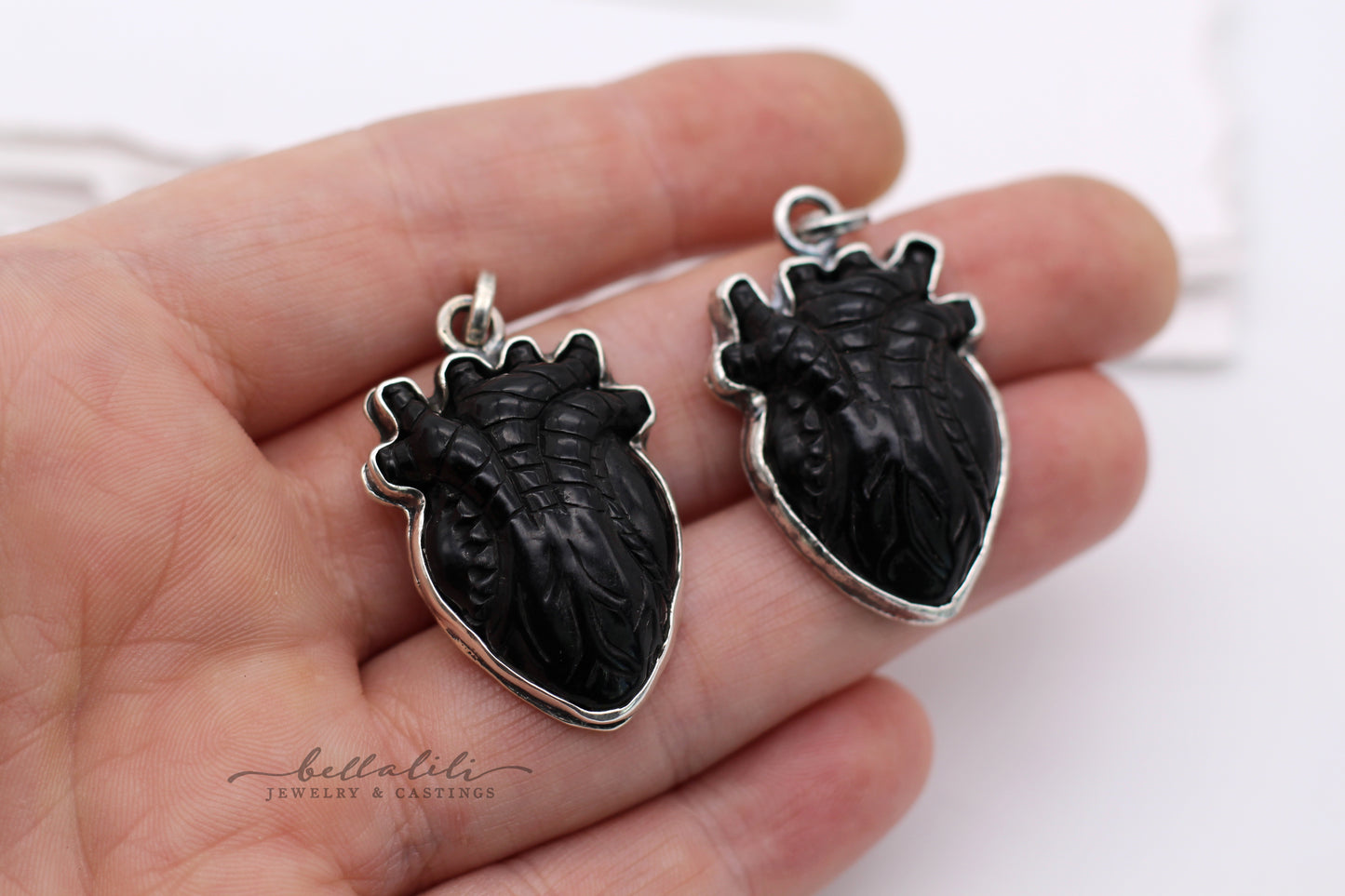 Black Hearted Fool, Pendant, Sterling Silver