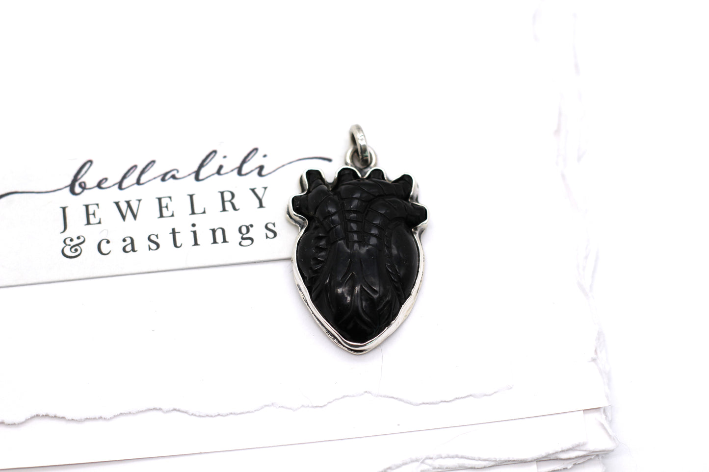 Black Hearted Fool, Pendant, Sterling Silver