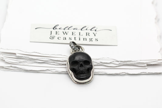 Void Skull, Pendant, Sterling Silver