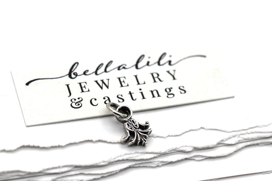 Micro Fleur de Lis Sterling Silver Charm