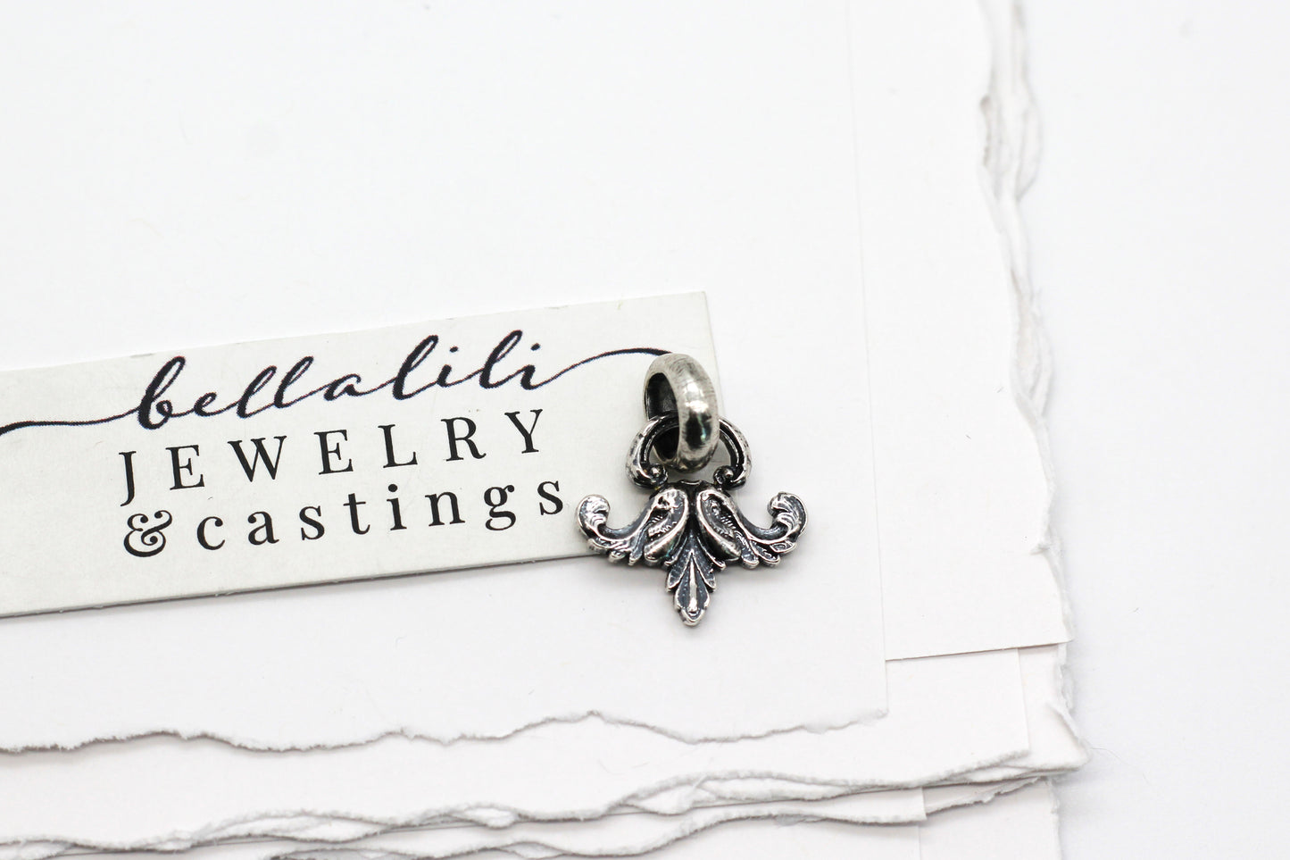 Mini Fleur de Lis Sterling Silver Charm