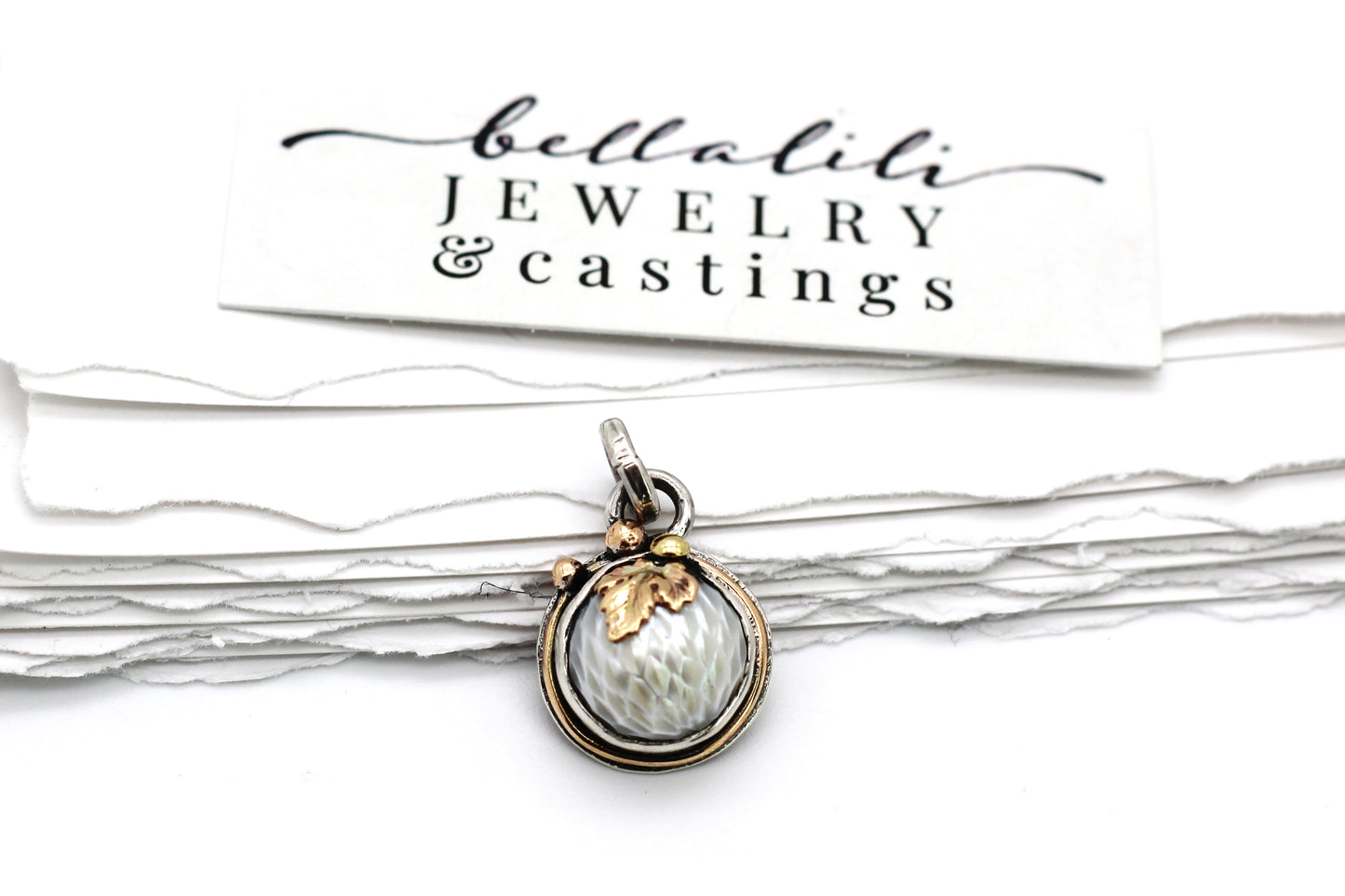 Pearl Fruit, Gold & Sterling Silver Charm