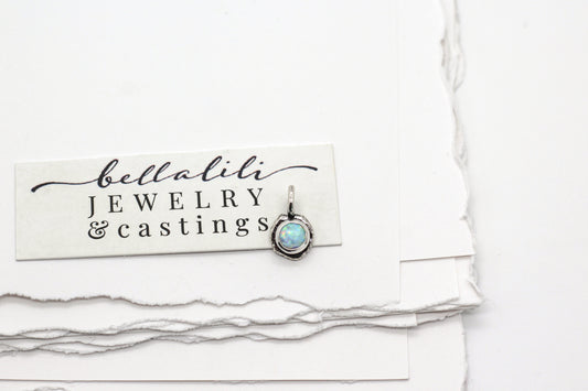 Mini Opal Sterling Silver Charm