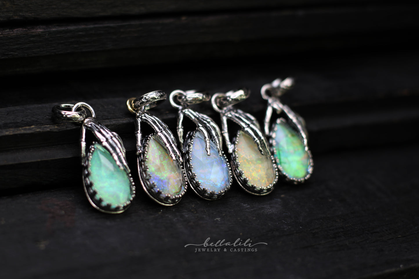 Lost Opal, Medium Doublet Pendant in Sterling Silver