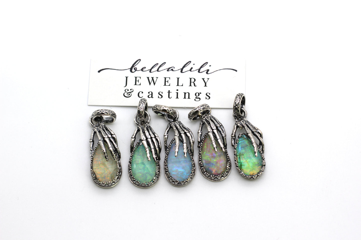 Lost Opal, Medium Doublet Pendant in Sterling Silver