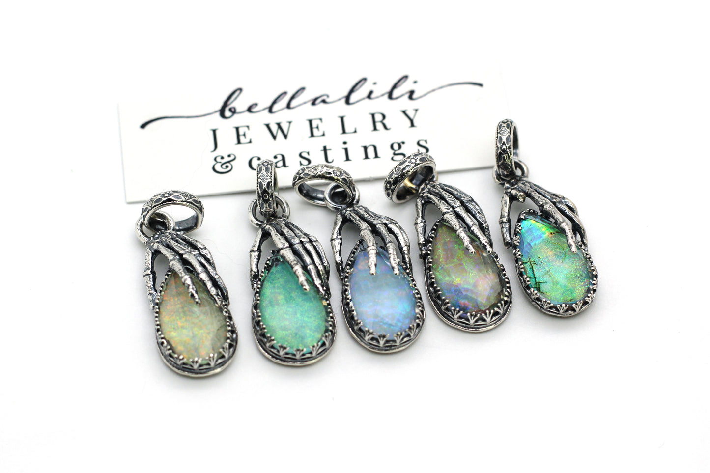 Lost Opal, Medium Doublet Pendant in Sterling Silver