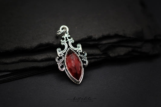 Carmilla, House of Garnet, Sterling Silver handmade Jewelry