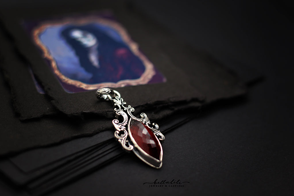 Carmilla, House of Garnet, Sterling Silver handmade Jewelry