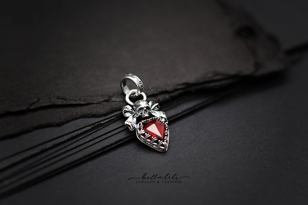 Dark Gift, House of Garnet, Sterling Silver handmade Jewelry